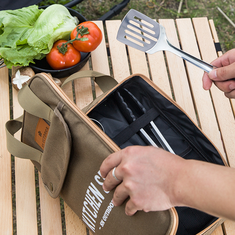 Camping Cooking Utensil Organizer - Набор походной кухонной утвари из 8