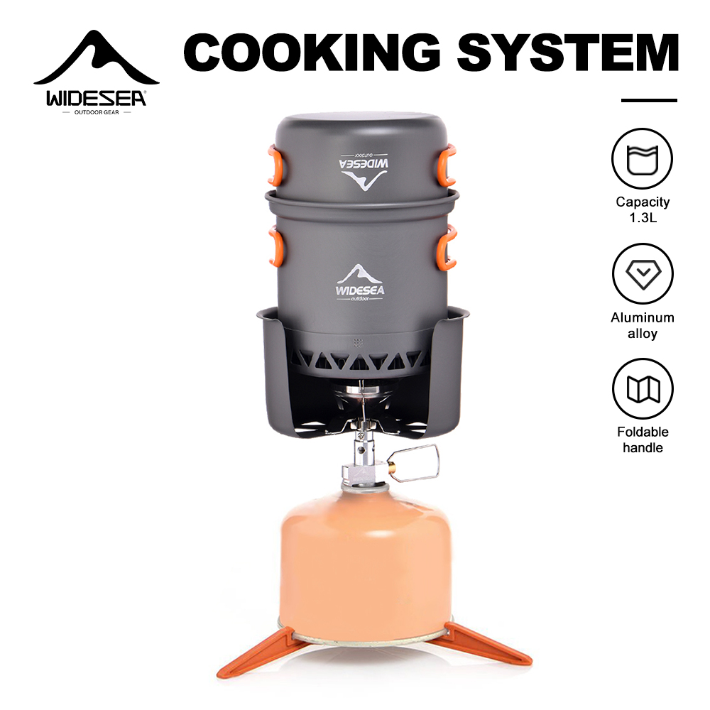 Camping Cooking All In One - Портативная походная плита Widesea, алюминиевая кастрюля