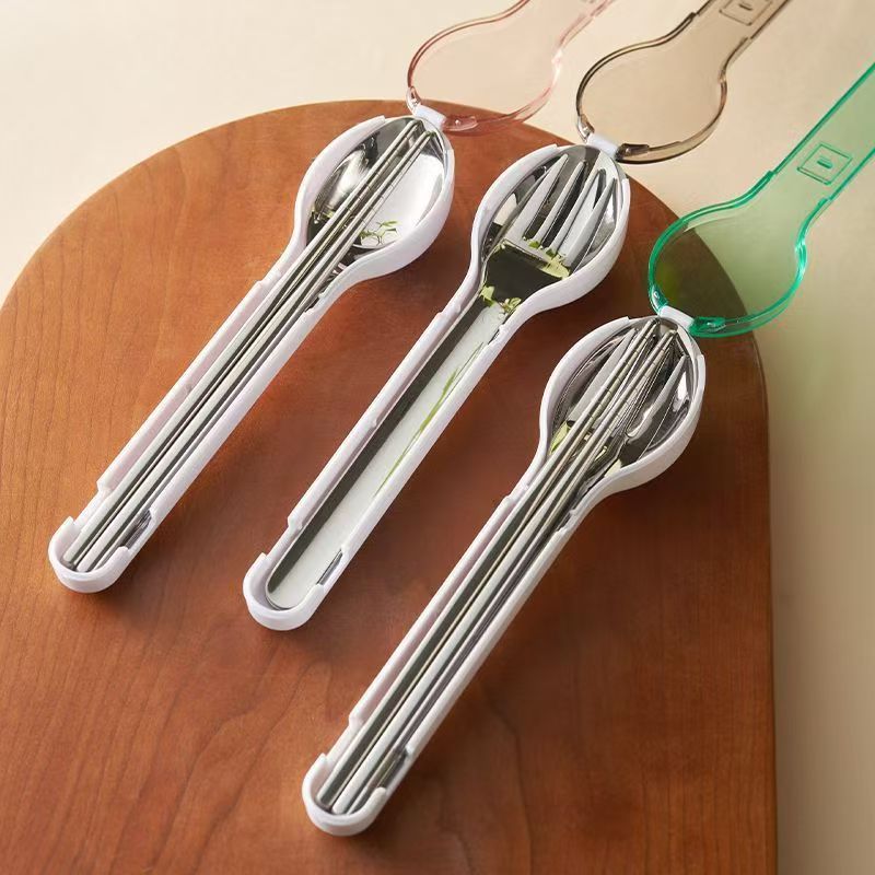 Camping Cooking Knife Set - Портативный набор столовых приборов с ящиком