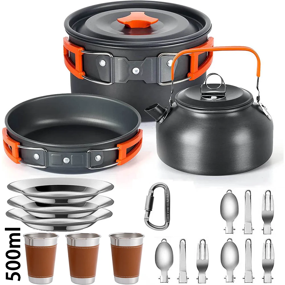 Camping Cooking Set Non Stick - Многоместный набор для приготовления пищи на