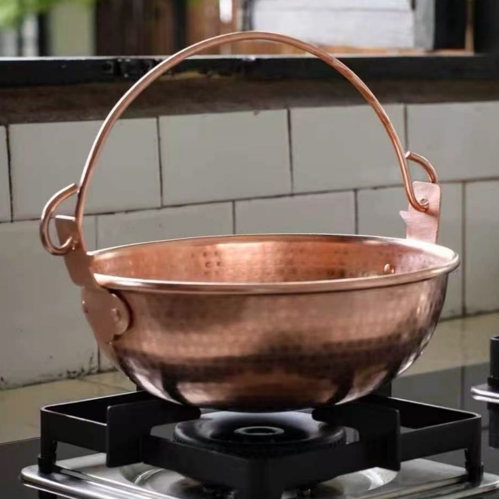 Camping Cooking Utensils - Винтажный медный подвесной горшок, утолщенный горшок