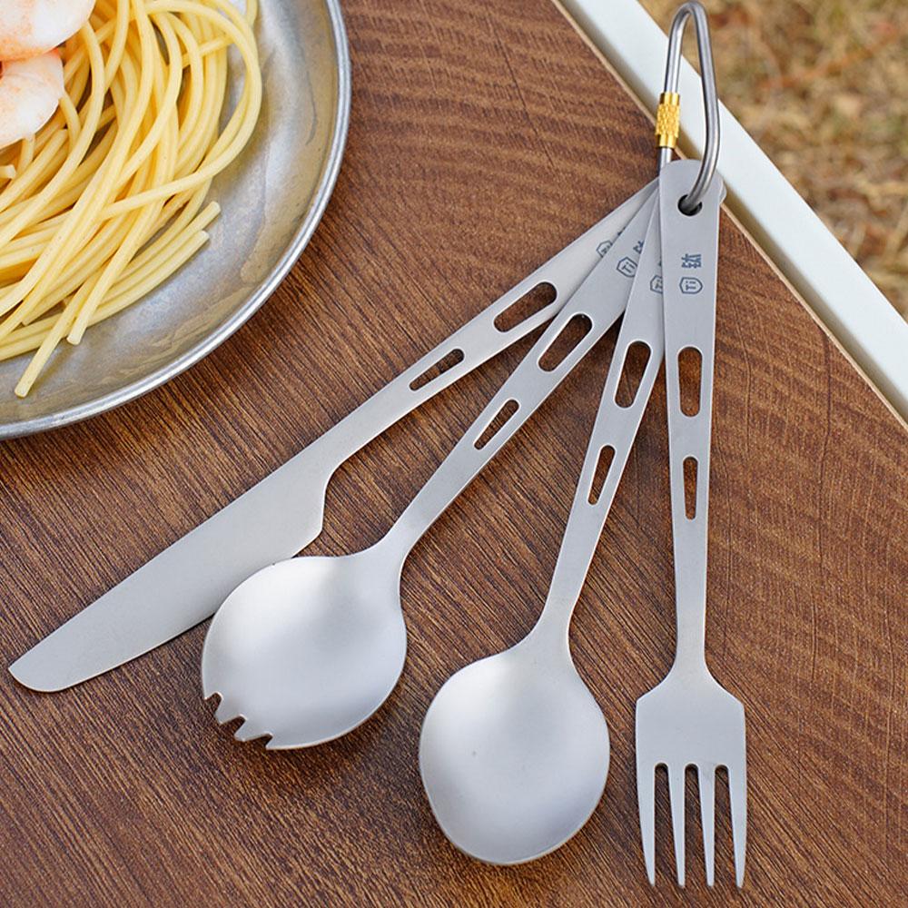 Camping Outdoor Cooking Equipment - Титановая ложка с длинной ручкой для