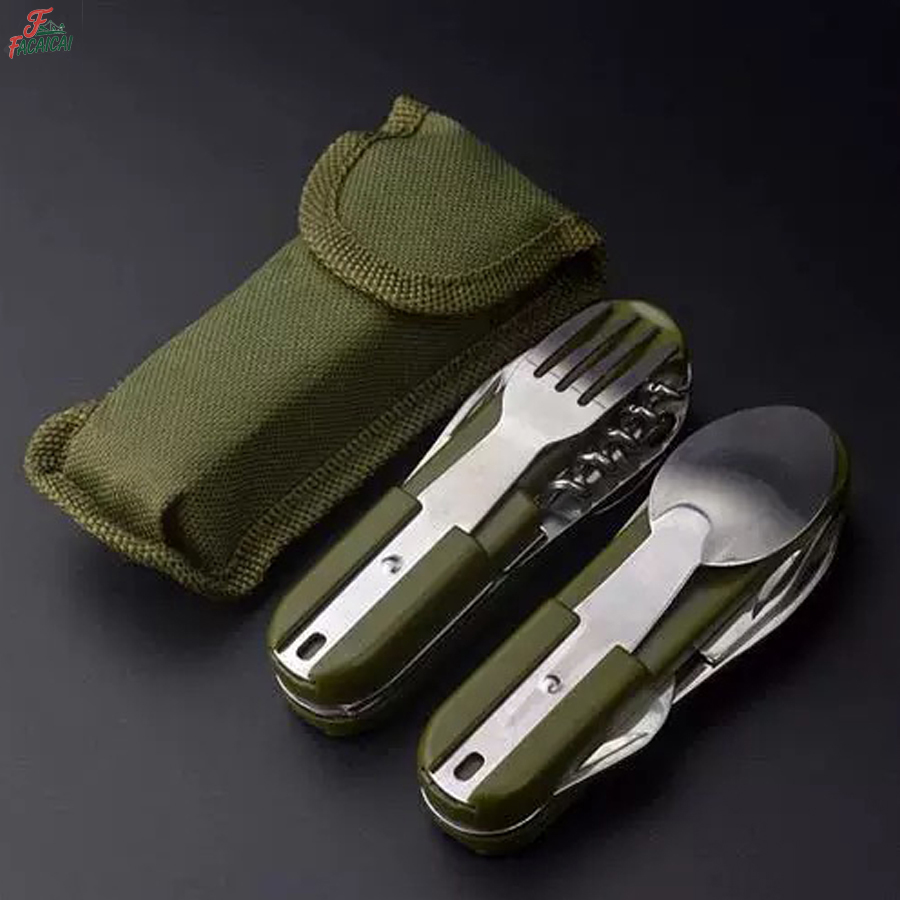 Camping Cooking Utensils - Набор для кемпинга 5-в-1 из нержавеющей