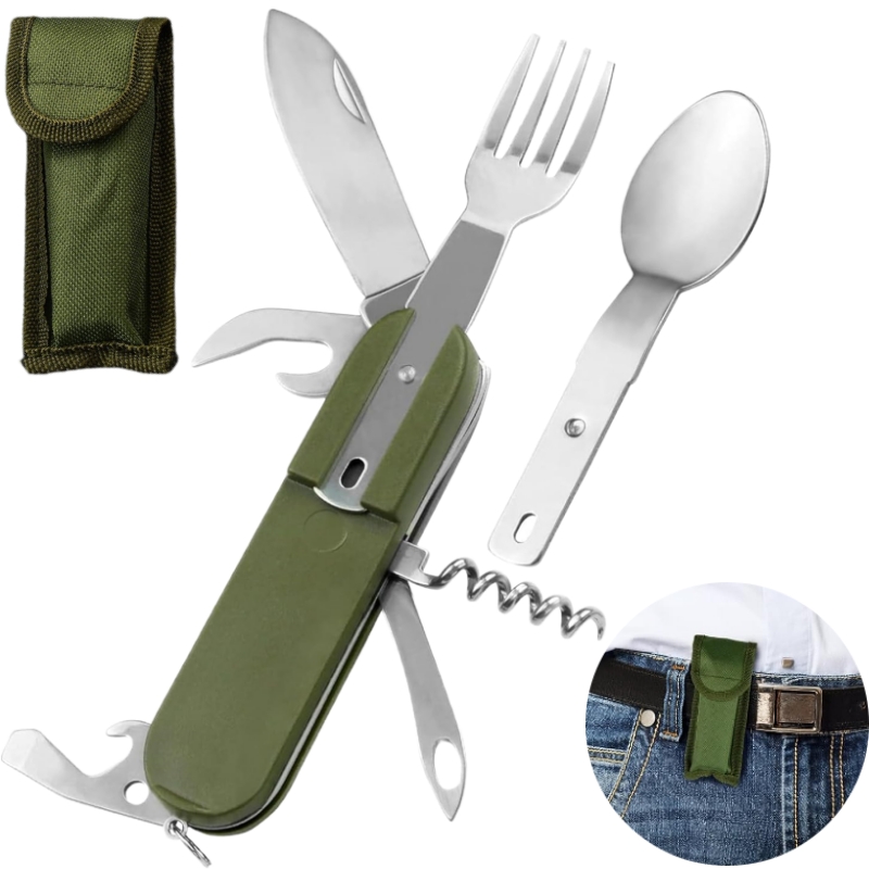 Camping Cooking Knife - Многофункциональная уличная посуда 7 в 1,