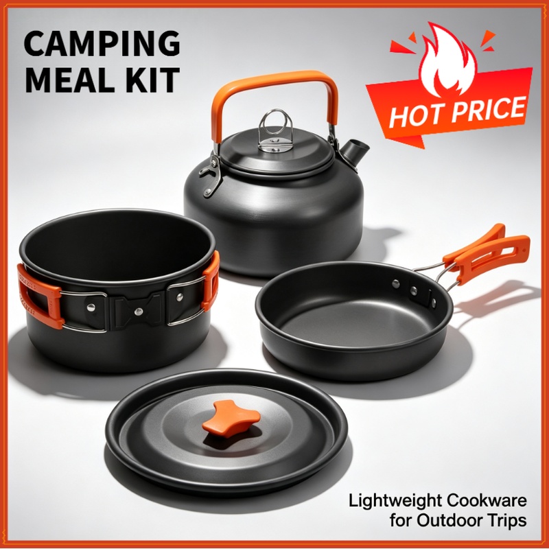 Camping Cooking Set Non Stick - Набор для кемпинга: походная посуда, дорожная
