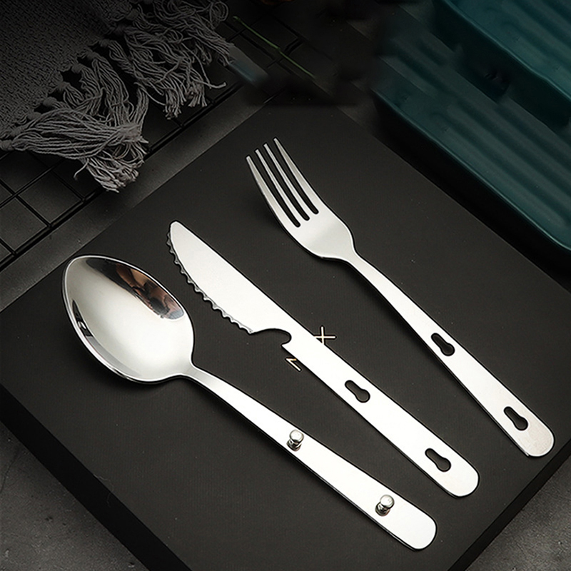 Camping Cooking Knife Set - Набор портативной посуды из нержавеющей стали,