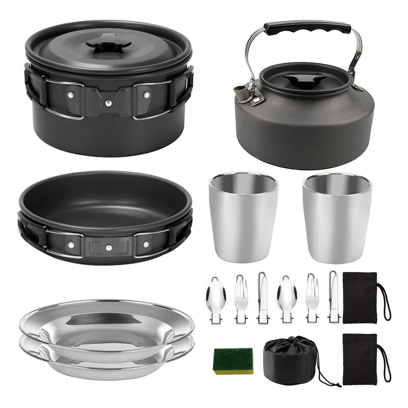 【КУПАТЕЛИ】Посуда для кемпинга, – обзор и цена Camping Outdoor Cooking Equipment