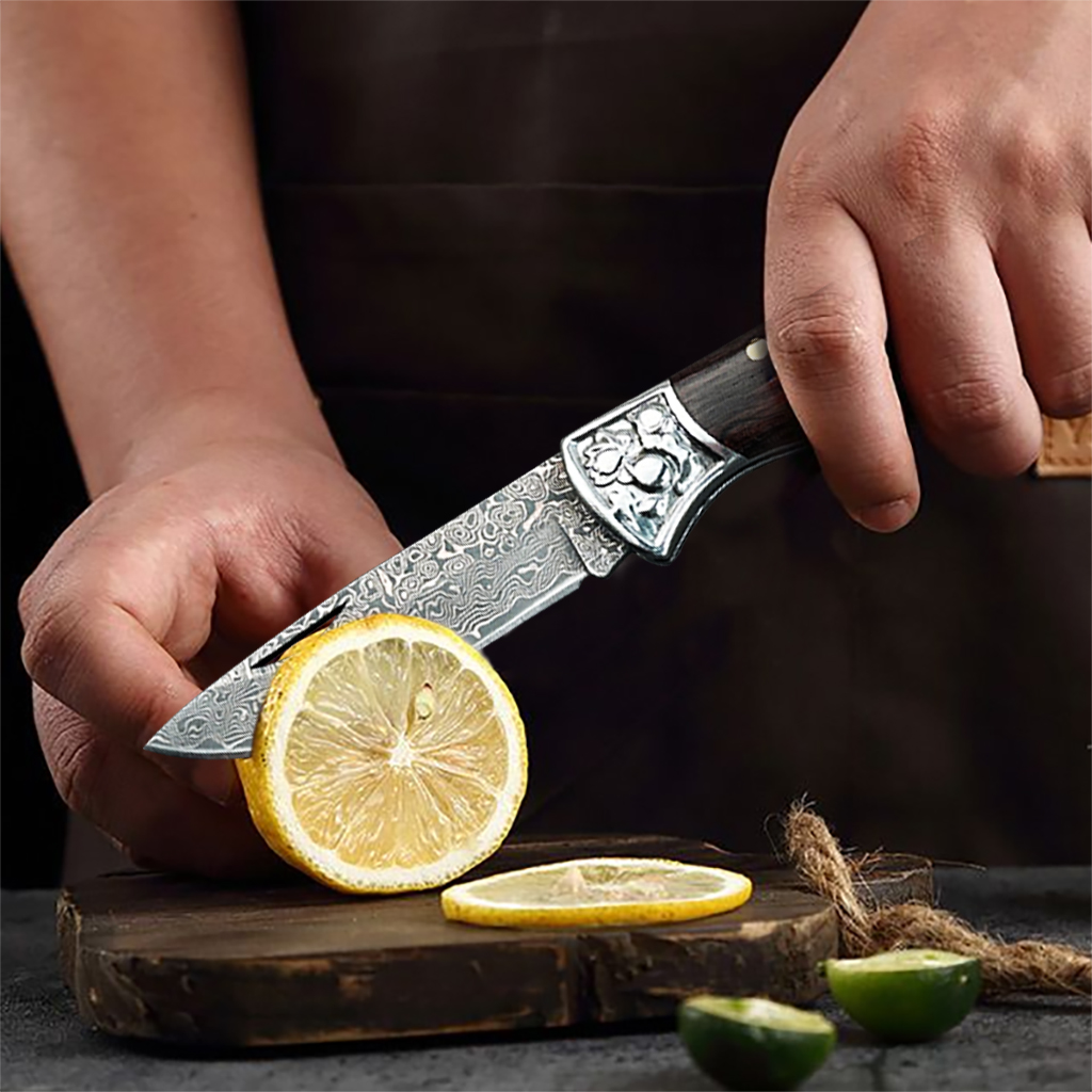 Складной нож WXCOO Damascus дл – обзор и цена Camping Cooking Knife