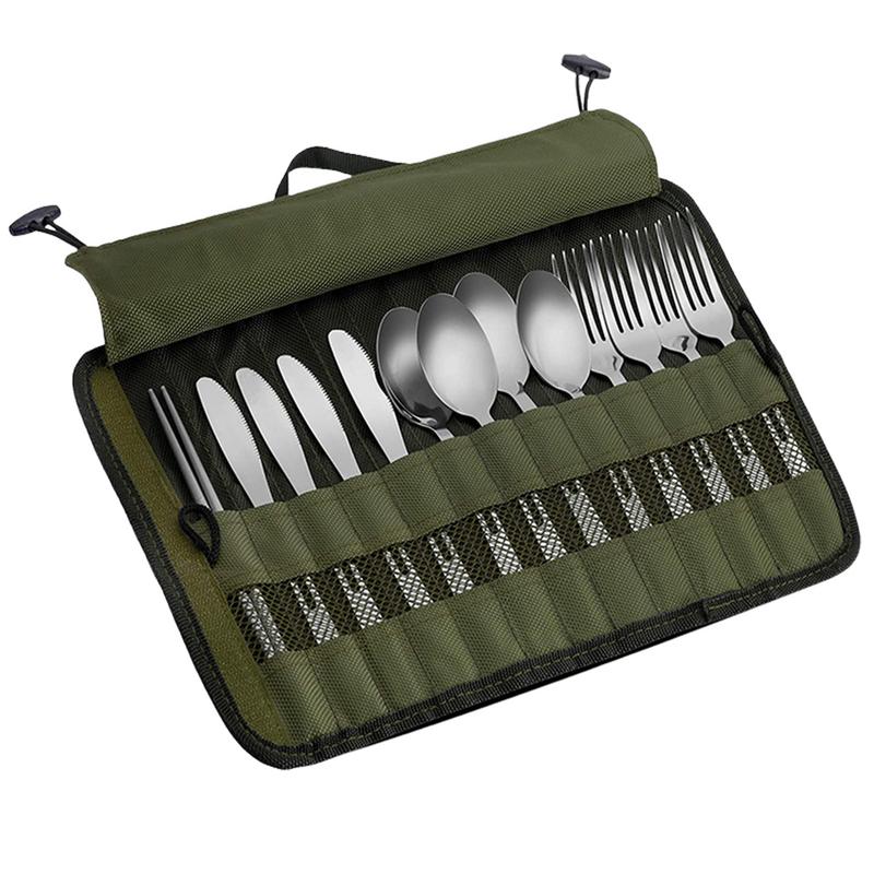 Сумка для хранения столовых пр – обзор и цена Camping Cooking Utensil Organizer