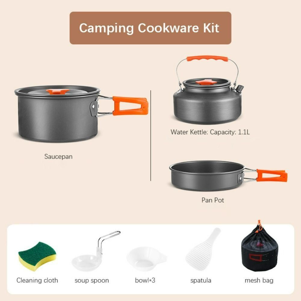 Набор посуды для кемпинга из а – обзор и цена Camping Cooking Set Non Stick