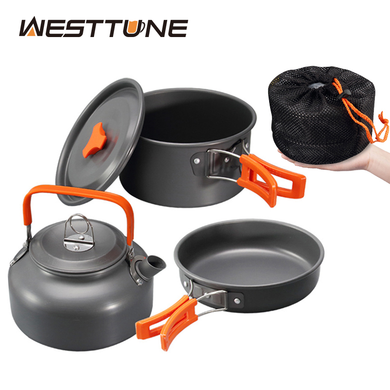 WESTTUNE набор посуды для кемп – обзор и цена Camping Outdoor Cooking Equipment