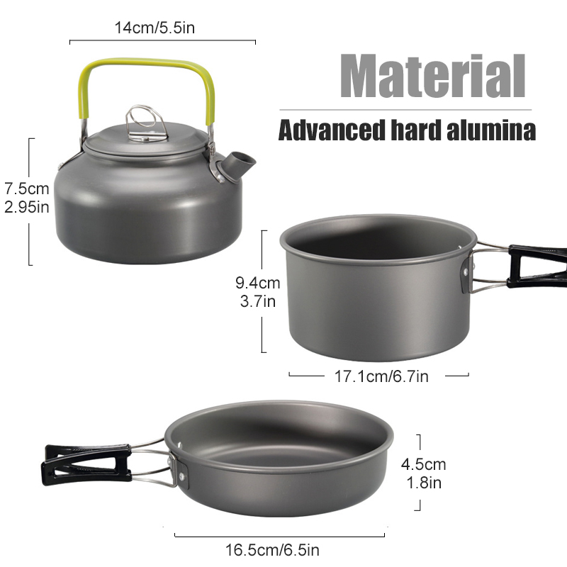 WESTTUNE набор посуды для кемп – обзор и цена Camping Outdoor Cooking Equipment
