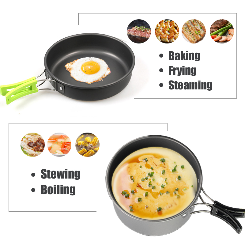 WESTTUNE набор посуды для кемп – обзор и цена Camping Outdoor Cooking Equipment