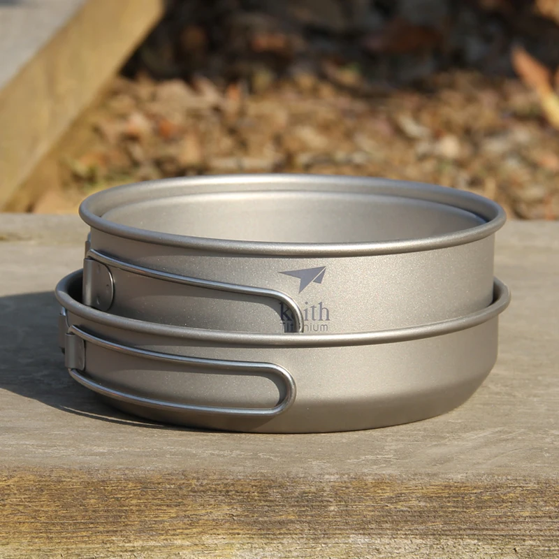 Keith 3 шт. титановая посуда,  – обзор и цена Camping Outdoor Cooking Equipment