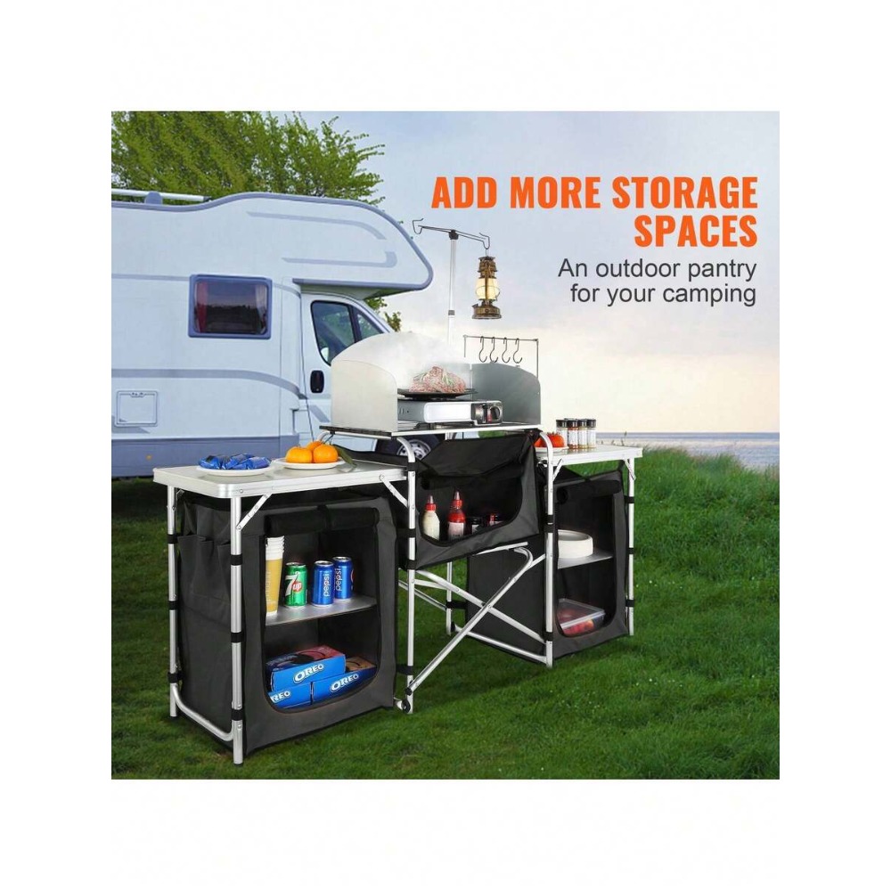 Складной кухонный стол для кем – обзор и цена Camping Cooking Cupboard