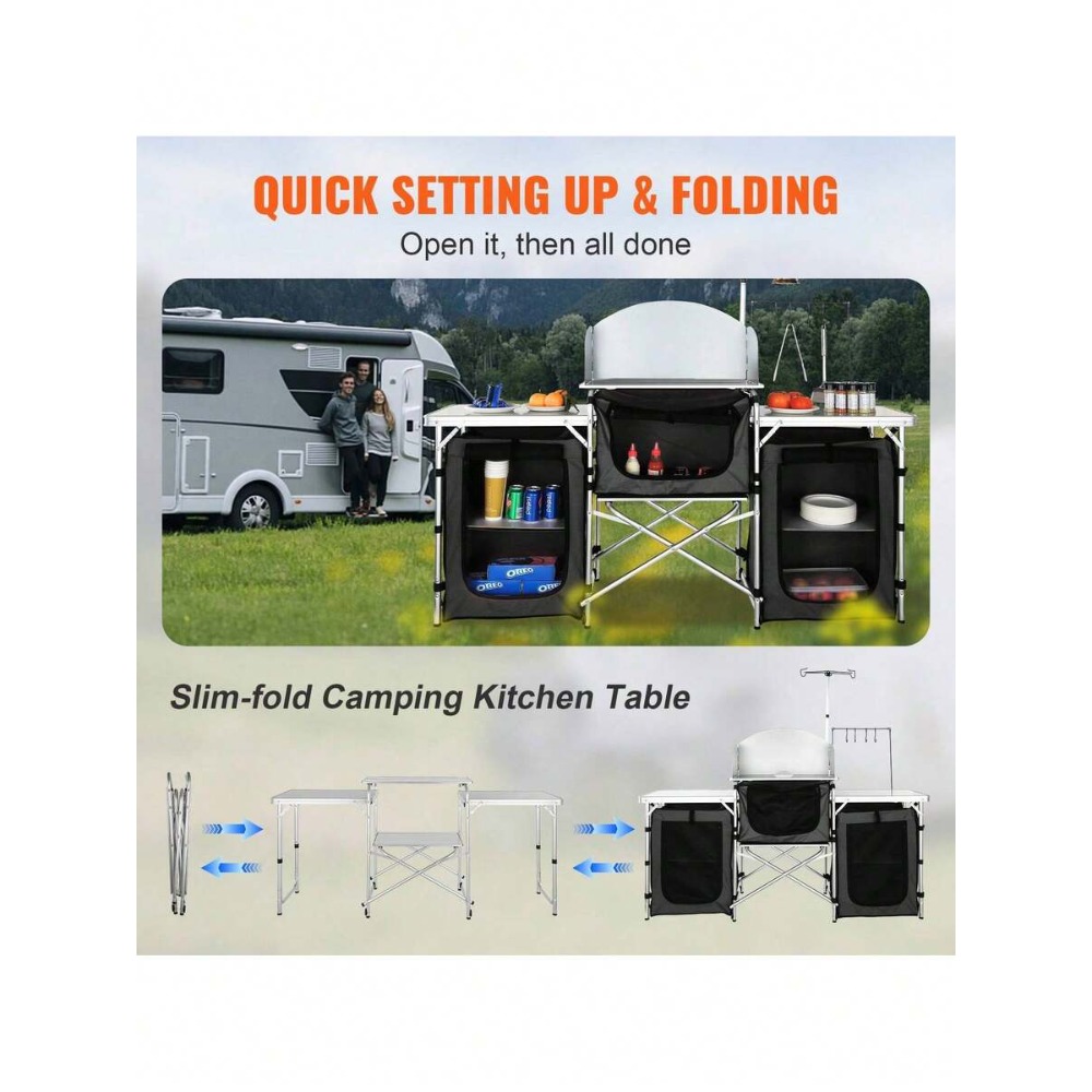 Складной кухонный стол для кем – обзор и цена Camping Cooking Cupboard