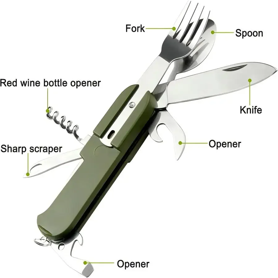 Набор для кемпинга 5-в-1 из не – обзор и цена Camping Cooking Utensils