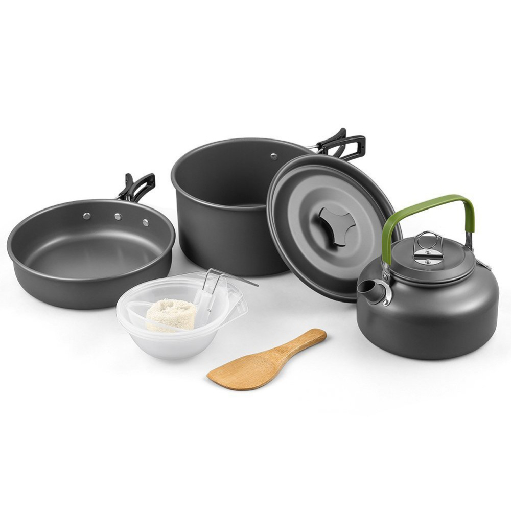 Набор походной посуды для кемп – обзор и цена Camping Cooking Set Non Stick