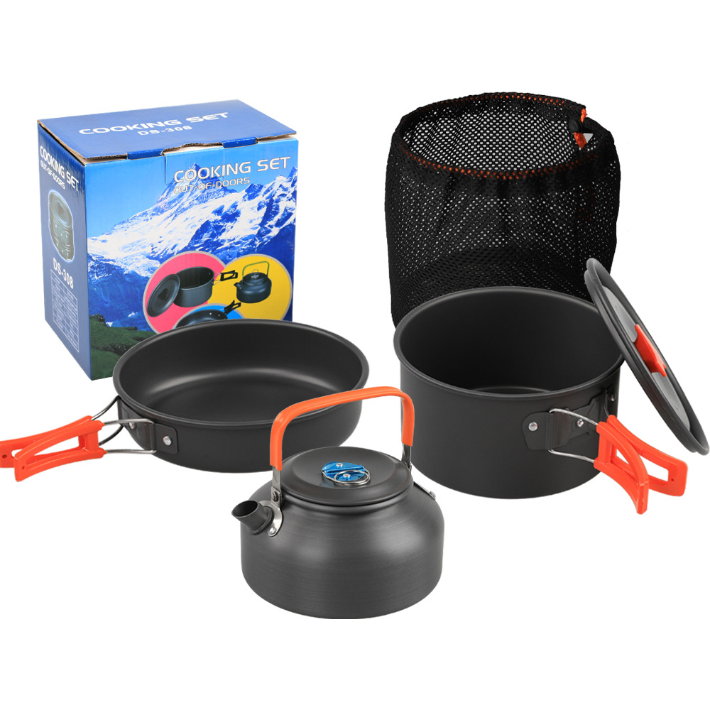 Набор походной посуды для кемп – обзор и цена Camping Cooking Set Non Stick