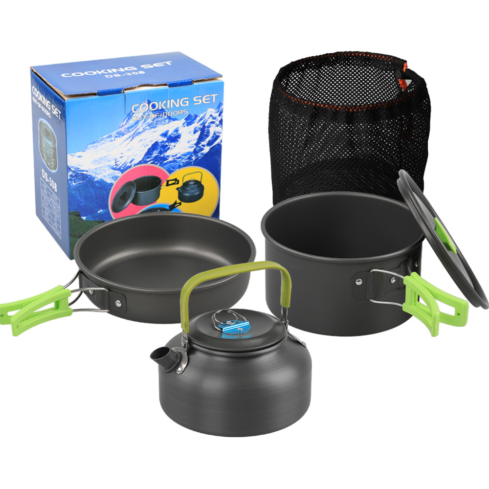 Набор походной посуды для кемп – обзор и цена Camping Cooking Set Non Stick