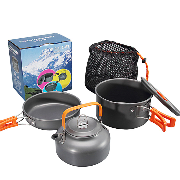 Набор походной посуды для кемп – обзор и цена Camping Cooking Set Non Stick