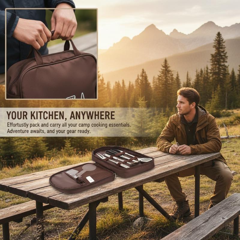 Сумка для приготовления пищи н – обзор и цена Camping Cooking Utensil Organizer