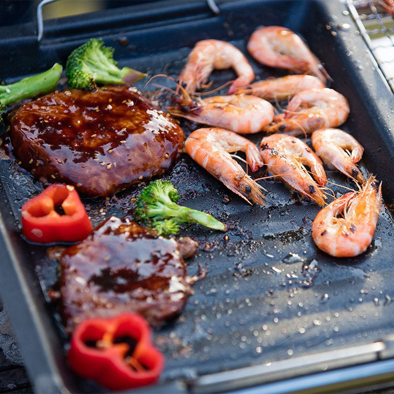Уличная толстая квадратная ско – обзор и цена Camping Cooking Set Non Stick