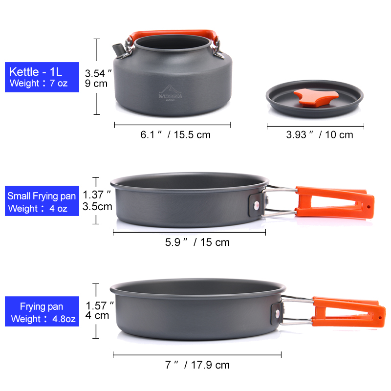 Набор посуды Widesea для кемпи – обзор и цена Camping Cooking All In One