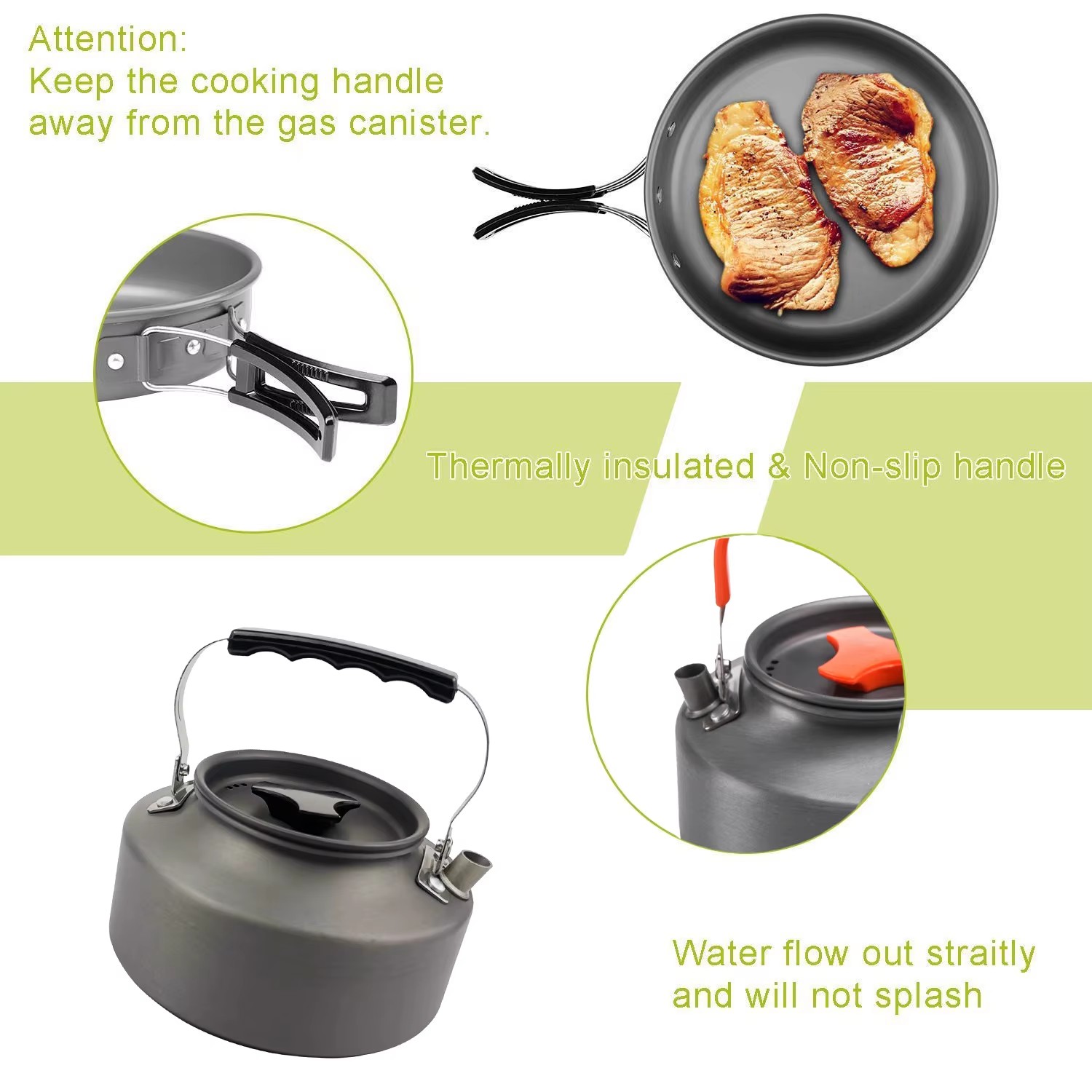 Набор для кемпинга: походная п – обзор и цена Camping Cooking Set Non Stick
