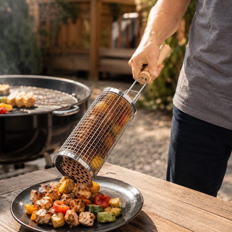 Набор круглых корзин для гриля – обзор и цена Camping Cooking Meat