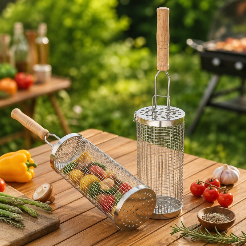 Набор круглых корзин для гриля – обзор и цена Camping Cooking Meat