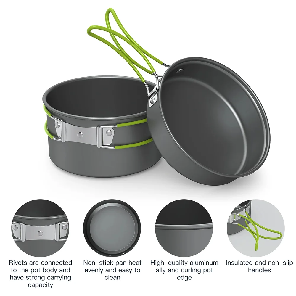 Набор походной посуды для приг – обзор и цена Camping Cooking Materials