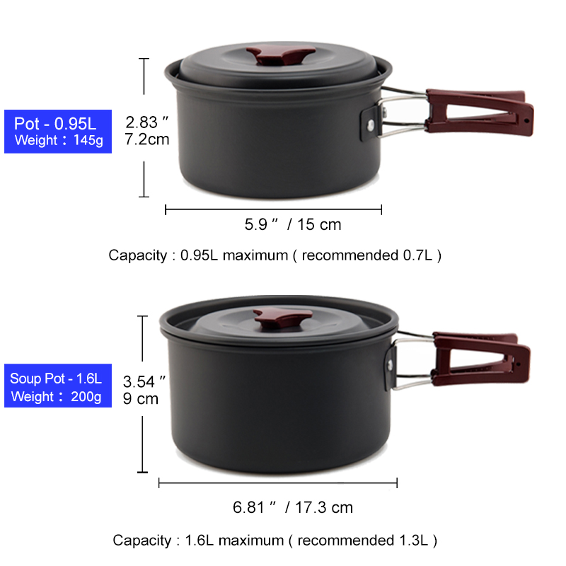 Набор посуды Widesea для кемпи – обзор и цена Camping Cooking All In One
