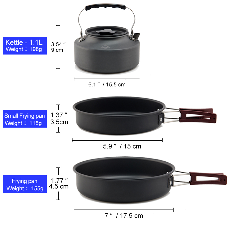Набор посуды Widesea для кемпи – обзор и цена Camping Cooking All In One