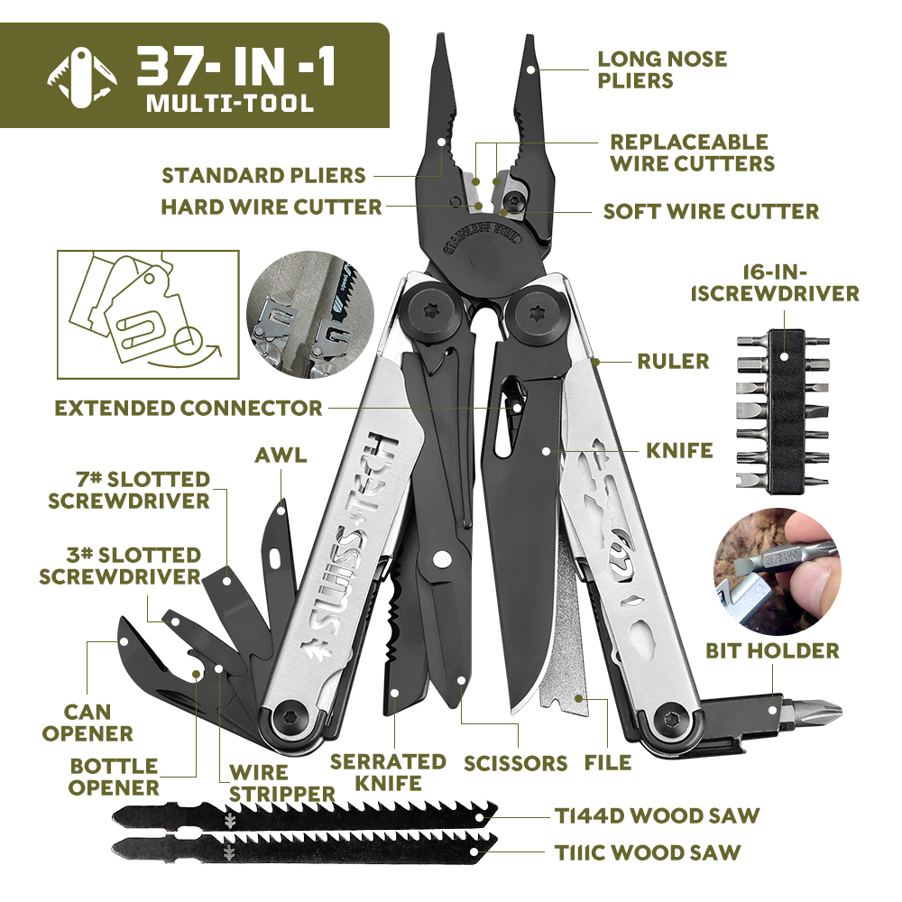 SWISS TECH Многофункциональные – обзор и цена Camping Cooking Knife