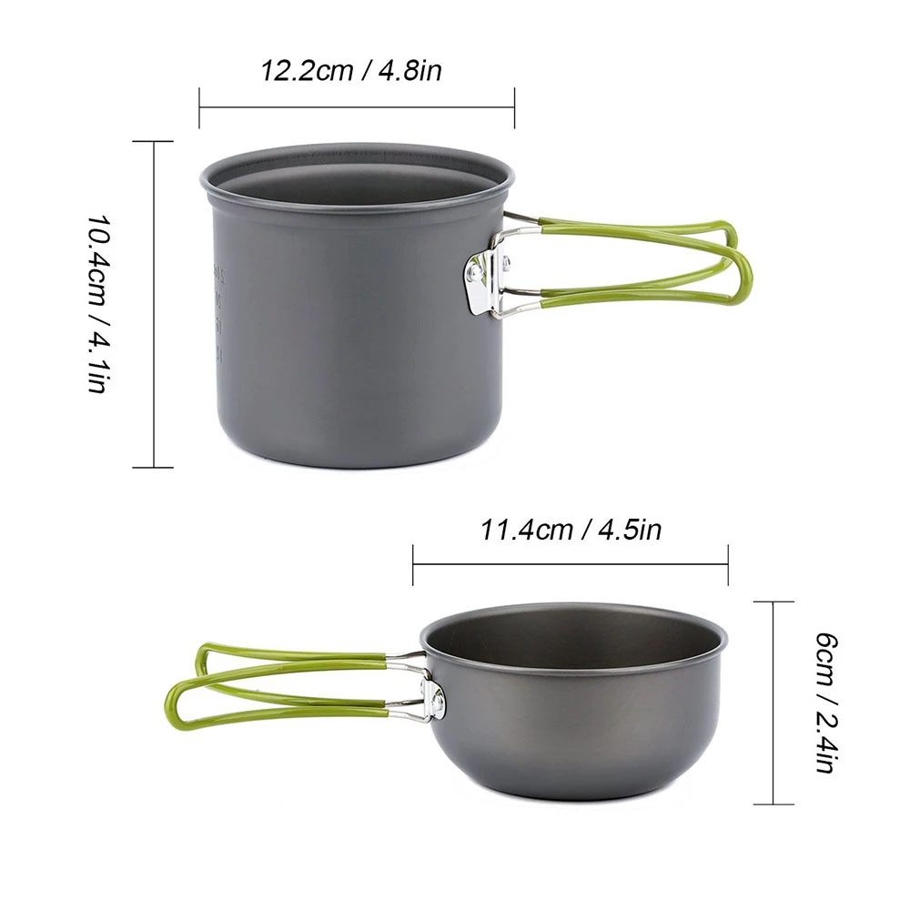 Набор посуды для кемпинга с пл – обзор и цена Camping Outdoor Cooking Equipment